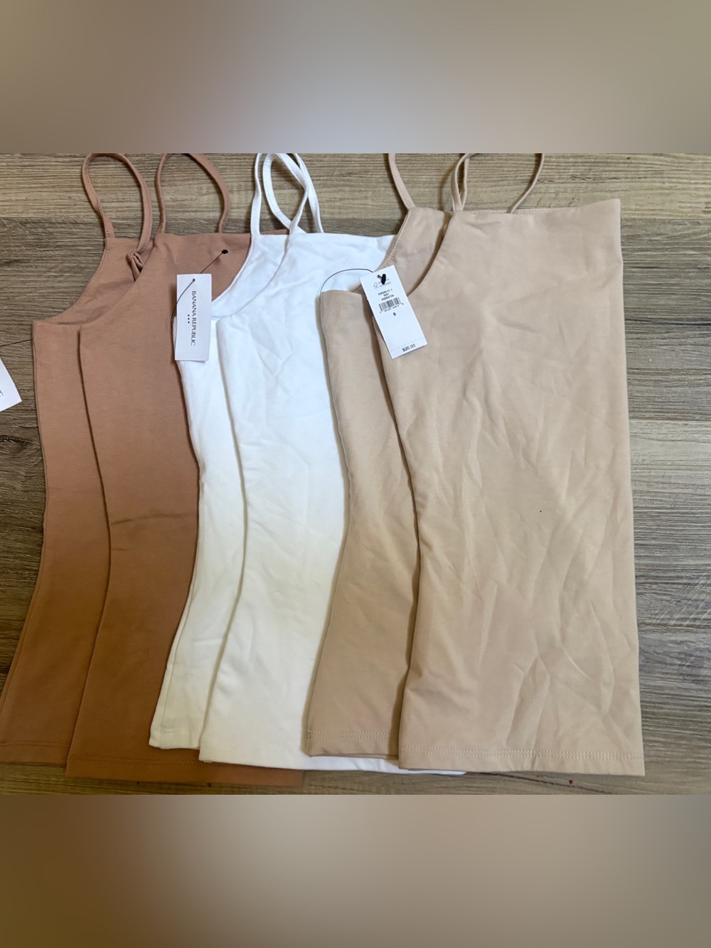 Banana Republic Cream Soft Stretch Top - Neutral, Size Small x 3